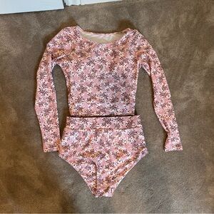 Geode Floral Long Sleeve Bikini Set